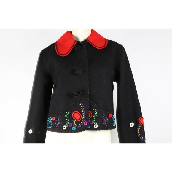 Patchwork Collared Button Down Short Size XS by CINDY OWINGS Designs jacket - Picture 5 of 9